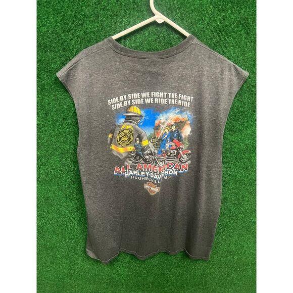 2012 Harley Davidson Gray Biker Shirt LOGO GRAPHIC Sz 2XL - Picture 2 of 5